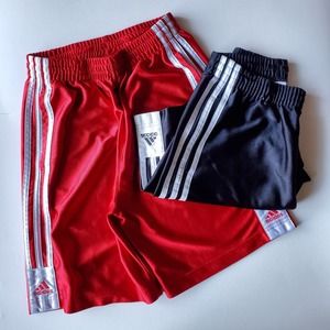 Adidas Basketball Shorts Red & Black Bundle, M